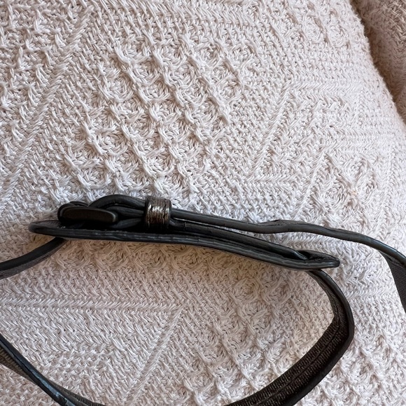 ✨💯100% Authentic Bottega Veneta Silver gray Woven Leather Nodini Crossbody Bag - Picture 9 of 14